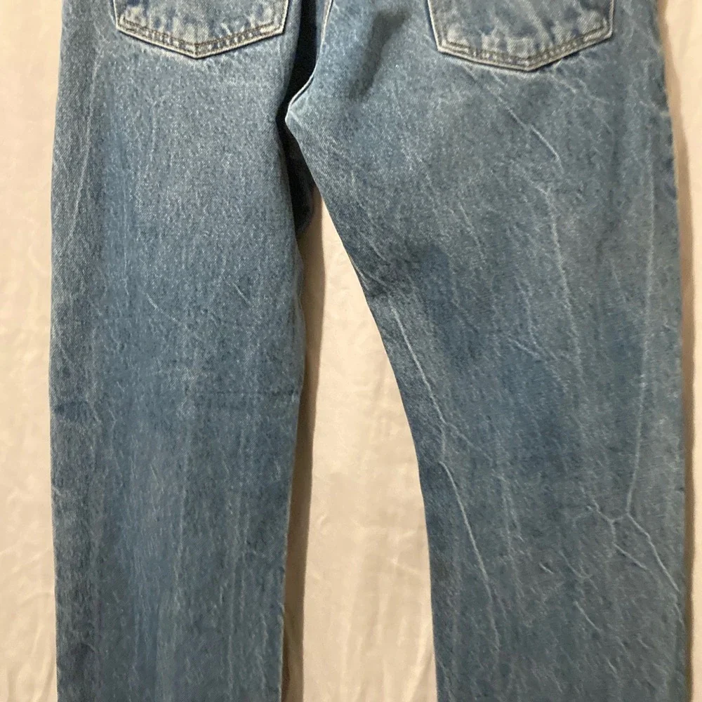Vintage 90s Levis 517 Bootcut Jeans Medium Wash Denim 33x30 Faded Western Cowboy